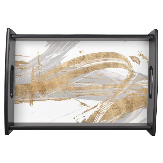 Gold & Grey Serving Tray (Front)