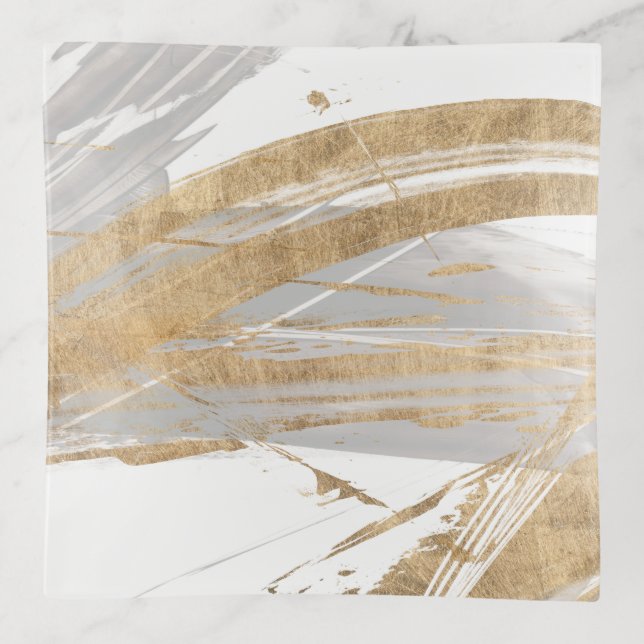 Gold & Grey Trinket Tray (Front)