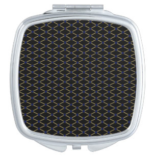 Gold grid pattern - Customize Background Color Compact Mirror