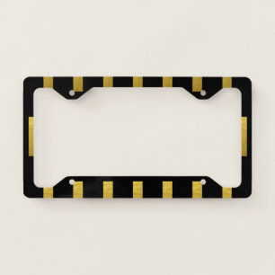 Gold Grill Black license plate frame