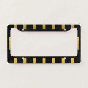Gold Grill black license plate frame