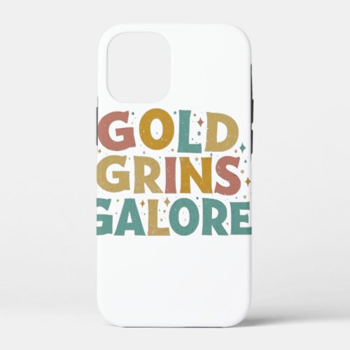 Gold grin galore iPhone 12 mini case
