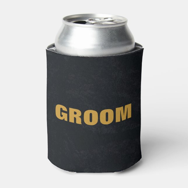 Gold Groom Can Cooler (Can Front)