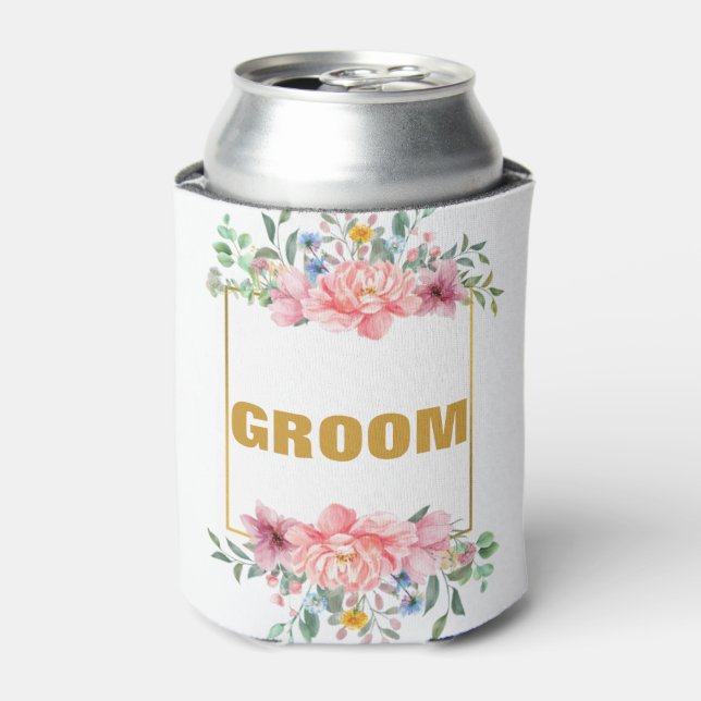 Gold Groom Can Cooler (Can Front)