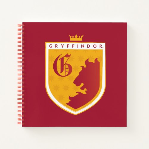 Gold GRYFFINDOR Crowned Crest Notebook