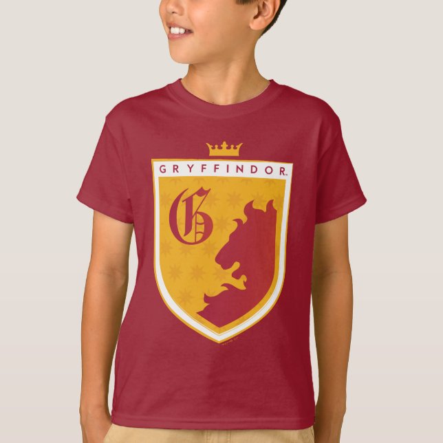 Gold GRYFFINDOR™ Crowned Crest T-Shirt (Front)