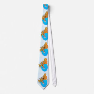 gold hair mermaid neck tie