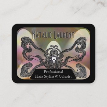 Gold Hair Stylist Professional Beauty Business Card by LiquidEyes at Zazzle