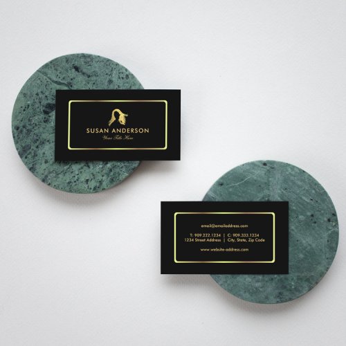 Gold Hairstylist Business Card