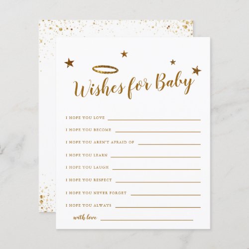 Gold Halo Heaven Sent Shower Wishes for Baby 