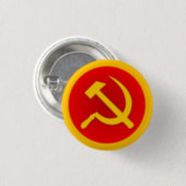 Gold Hammer And Sickle Pin W Gold Border 