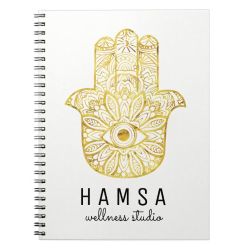 Gold Hamsa Note Book