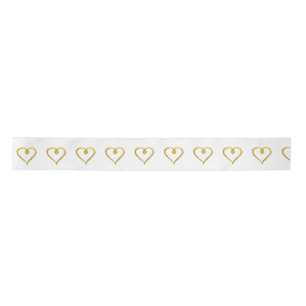 Gold Hand Drawn Heart Ribbon