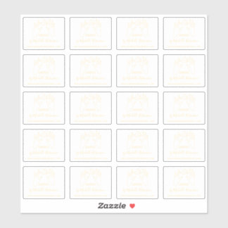 Gold Hand-drawn Moon Handwritten Name Handmade By Sticker