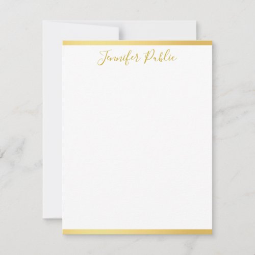 Gold Hand Script Name White Template Vertical