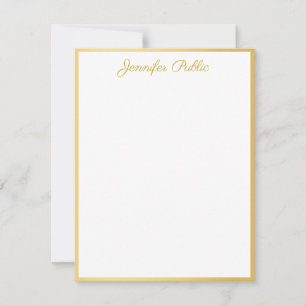 Gold Hand Script Vertical Template Personalized