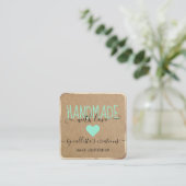 Gold Handmade With Love Etsy Home Crafter Art Fair Square Business Card (Standing Front)