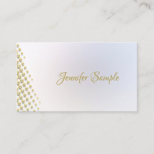 Gold Handwriting Name Modern Template Elegant Business Card