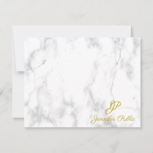Gold Handwriting Script Text Marble Template