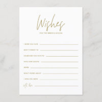 Gold Handwriting Wishes for the Bride and Groom