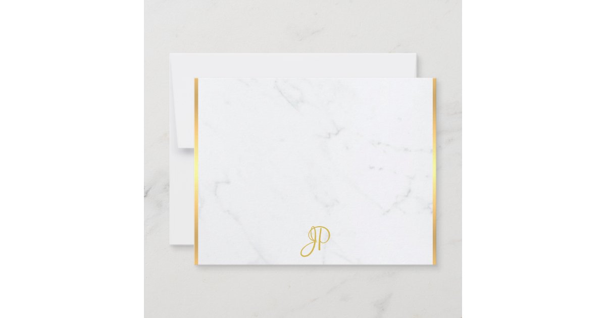 Gold Handwritten Monogram Marble Template Elegant | Zazzle