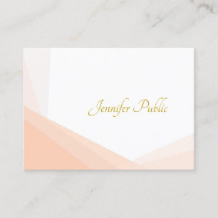 Gold Handwritten Name Elegant Modern Trendy Business Card