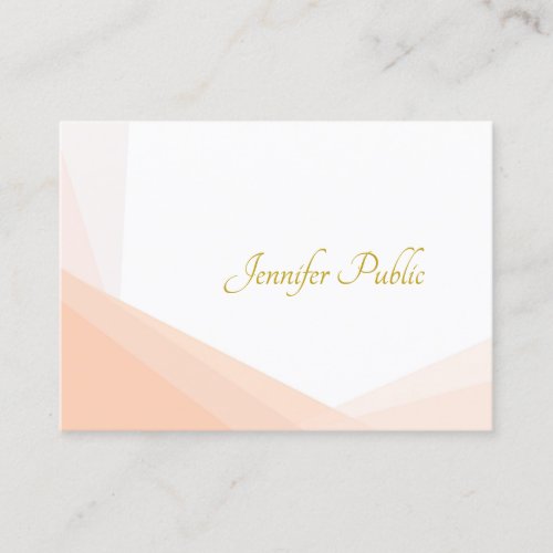 Gold Handwritten Name Elegant Modern Trendy Business Card