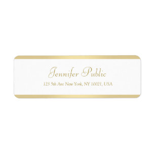 Gold Handwritten Script Elegant Template Modern Label