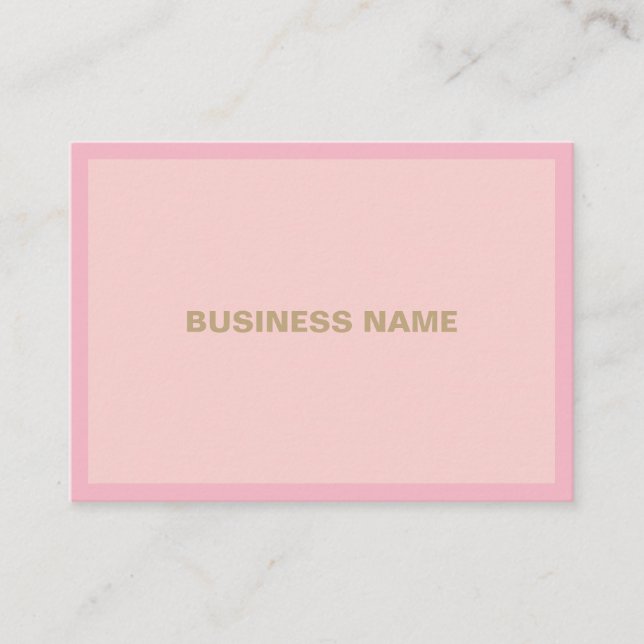 Gold Handwritten Script Pink Professional Plain Business Card (Front)