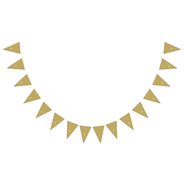 Gold Happy Anniversary Bunting Flags (All)