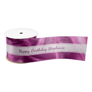 Gold "Happy Birthday" or Any Occasion, Anyone Satin Ribbon
