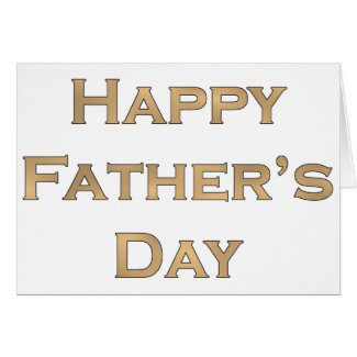 Gold Happy Father's Day Text Design Card