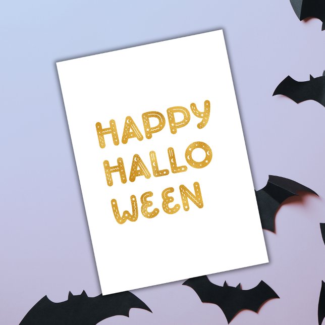 Gold Happy Halloween Card (Creator Uploaded)