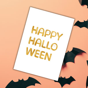 Gold Happy Halloween Card