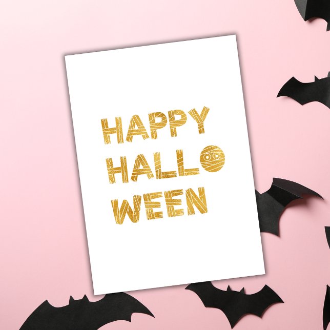 Gold Happy Halloween Card (Creator Uploaded)