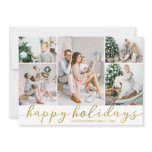 Gold Happy Holidays Photo ChristCard Five Pictures Holiday Card Gold Happy Holidays Photo ChristCard Five Pictures Holiday Card