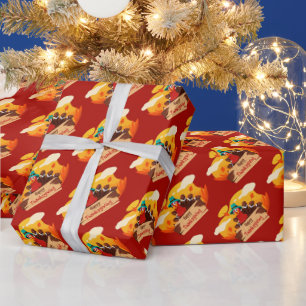 Gold Happy Thanksgiving Pumpkin Wrapping Paper