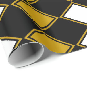 Gold Harlequin Wrapping Paper