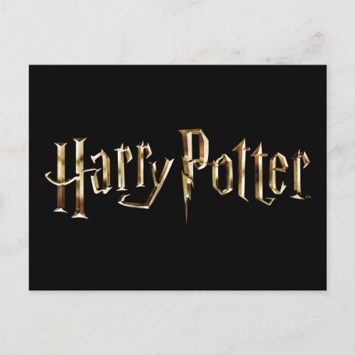 Gold Harry Potter Logo Invitation Postcard