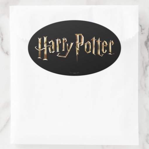 Gold Harry Potter Logo Oval Sticker Zazzle