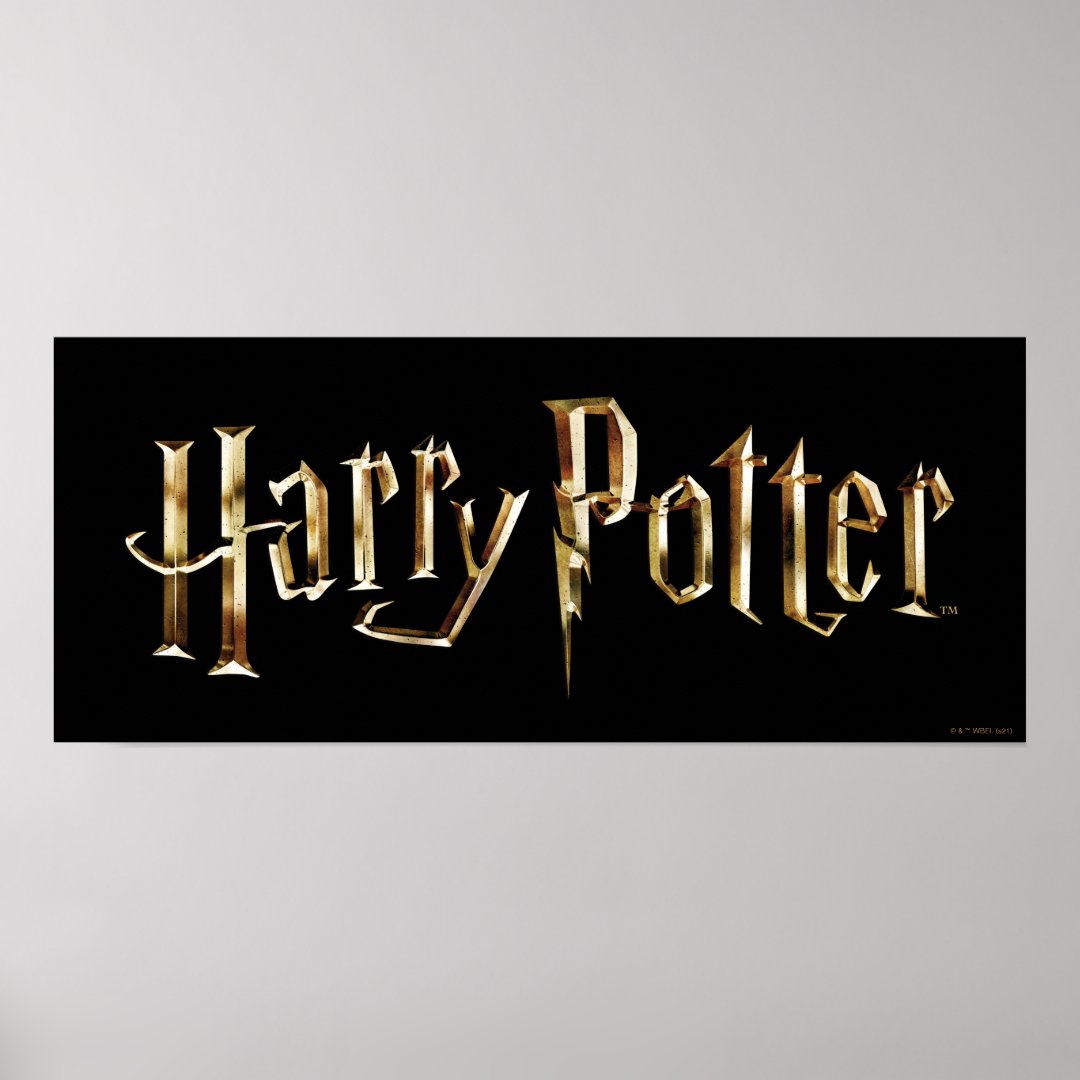 Gold Harry Potter Logo Poster | Zazzle