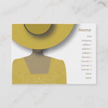 Gold Hat - Chubby Business Card by ZazzleProfileCards at Zazzle