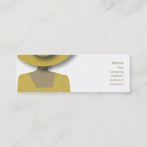 Gold Hat - Skinny Business Card Templates