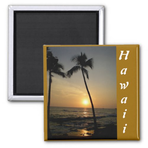 Gold Hawaiian Sunset Magnet