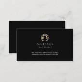 Gold Headphones Icon Disc Jockey Business Card (Front/Back)