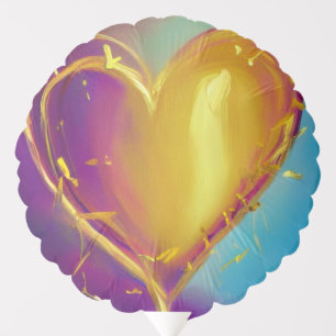 Gold Heart Balloon