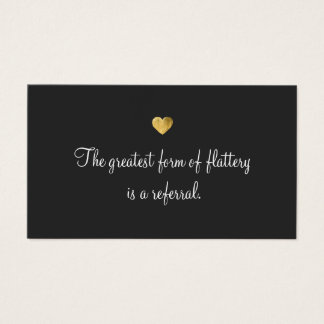 Gold Heart Customer Loyalty Referral Card