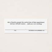 Gold Heart Customer Referral Card (Back)