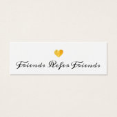 Gold Heart Customer Referral Card (Front)