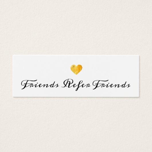 Gold Heart Customer Referral Card (Front)